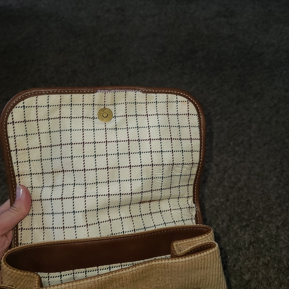 Vintage American Living Corduroy mini backpack tan - Picture 5 of 8
